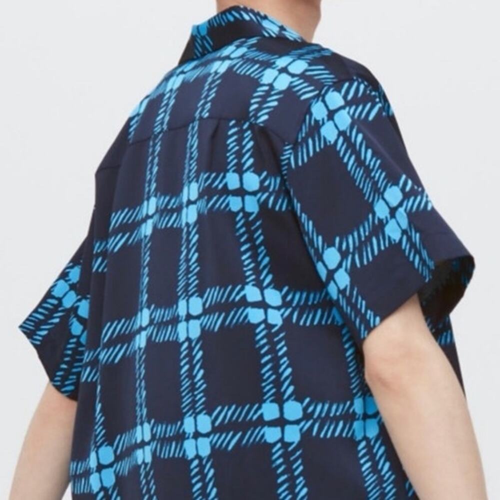NEW Marni Uniqlo Collaboration Oversized Open Collar Shirt Size Large - Picture 2 of 7